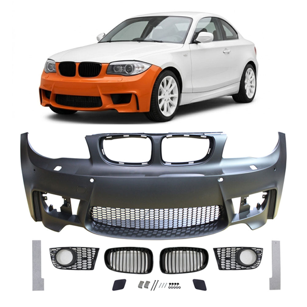Frontstoßstange mit PDC mit SRA mit Grill passend für BMW 1er E81 E82 E87 E88 04-11 – Ansicht 1