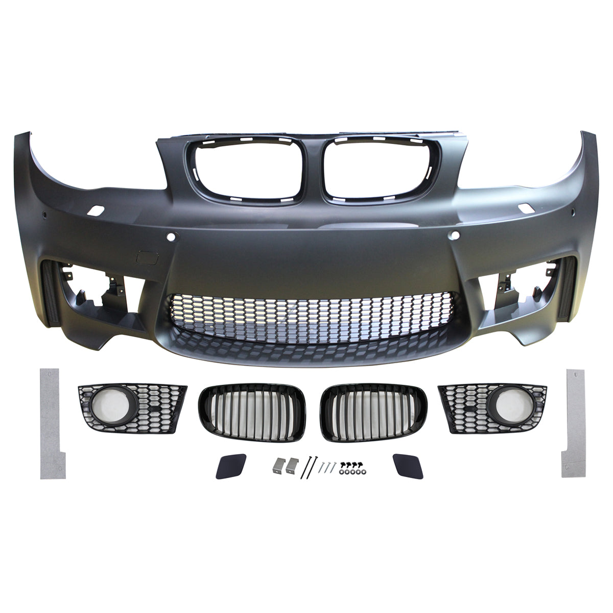 Frontstoßstange mit PDC mit SRA mit Grill passend für BMW 1er E81 E82 E87 E88 04-11 – Ansicht 2