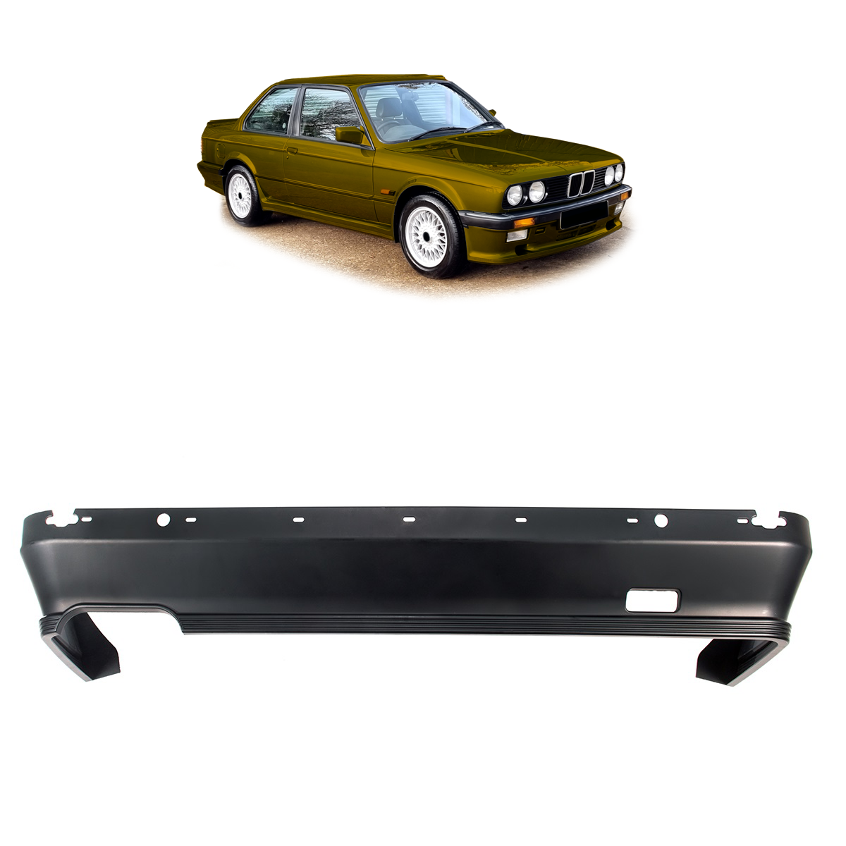 Heckstoßstange passend für BMW 3er E30 1982-1987 – Ansicht 1
