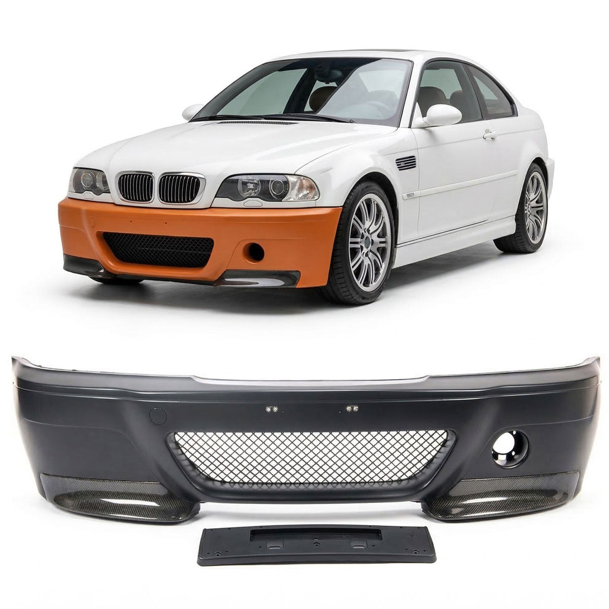 Frontstoßstange mit Frontsplitter passend für BMW E46 M3 Coupé/Cabrio 00-06 – Ansicht 1
