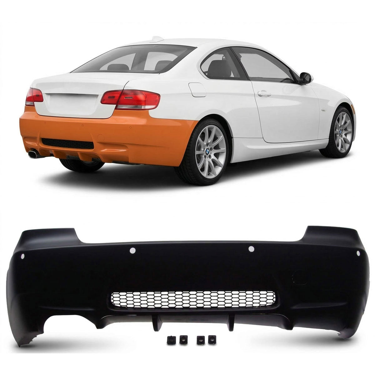 Heckstoßstange mit PDC passend für BMW 3er E92 E93 Coupé Cabrio 2006-2013 – Ansicht 1