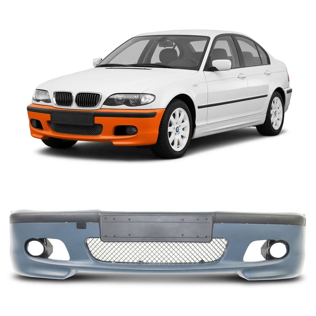 Frontstoßstange M-Tech passend für BMW 3er E46 Limousine Touring 1998-2005 – Ansicht 1