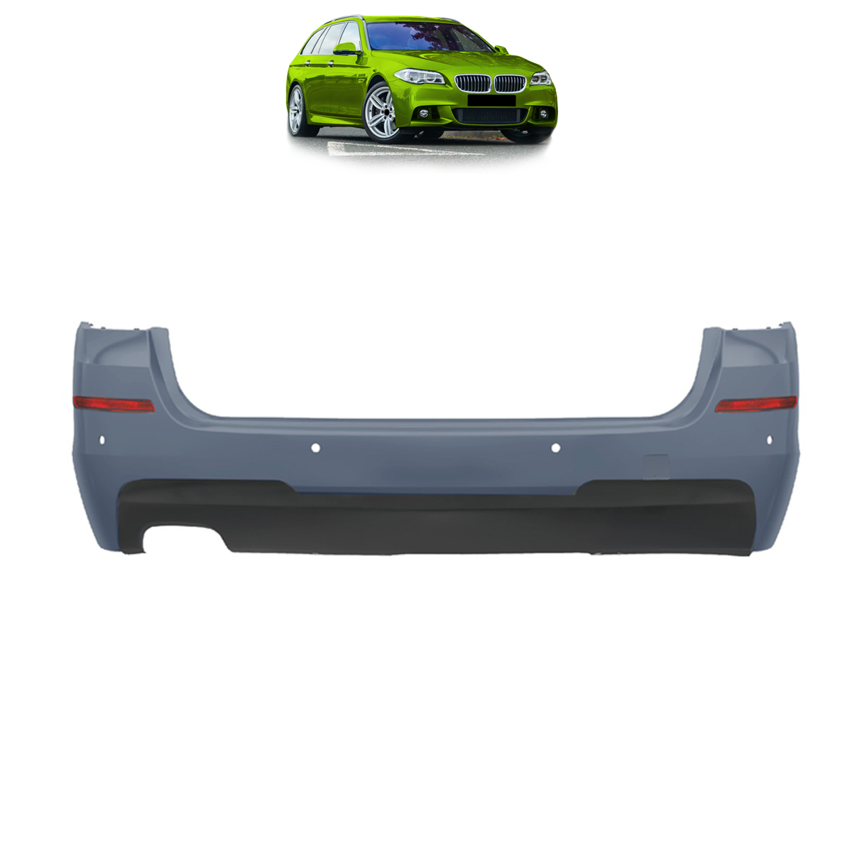 Heckstoßstange M-Tech mit PDC mit Diffusor passend für BMW 5er F11 2010-2017 – Ansicht 1