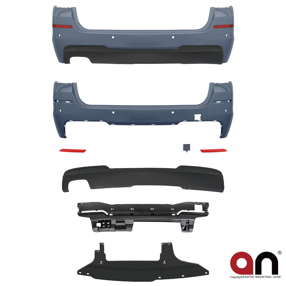 Heckstoßstange M-Tech mit PDC mit Diffusor passend für BMW 5er F11 2010-2017 – Ansicht 2