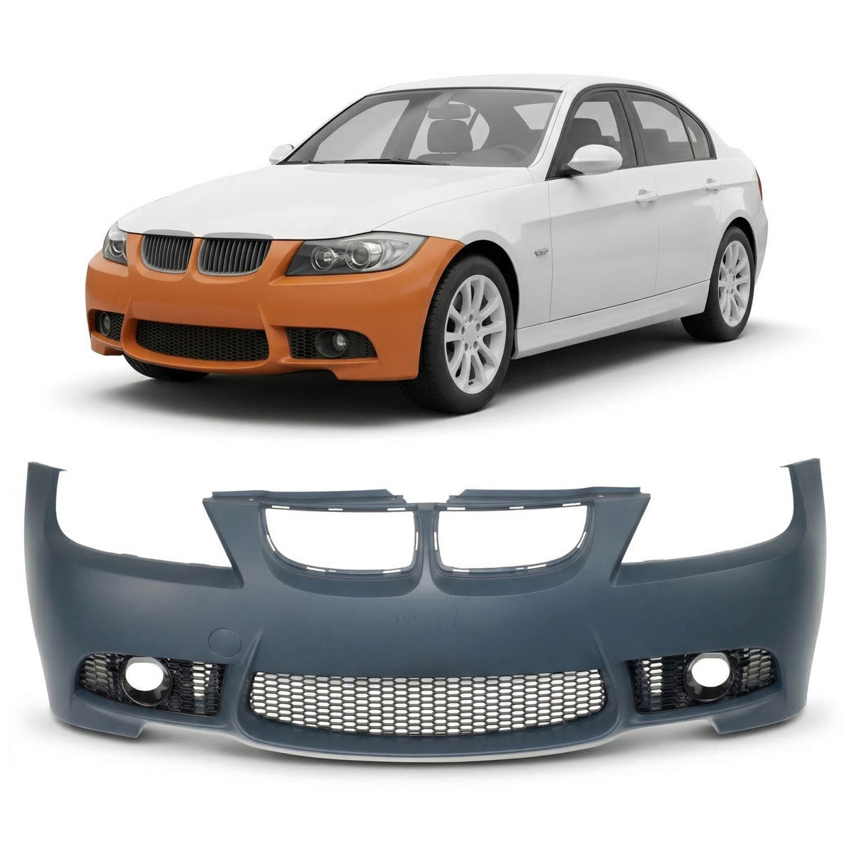 Frontstoßstange passend für BMW 3er E90 E91 Limousine Touring 2005-2008 – Ansicht 1