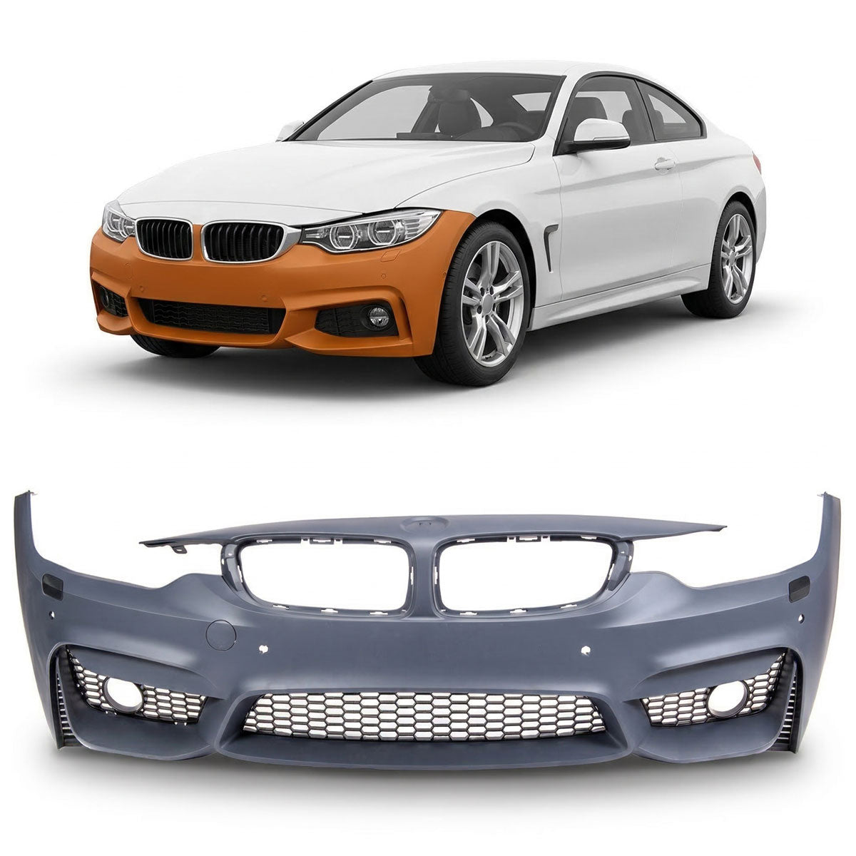 Frontstoßstange mit PDC mit SRA passend für BMW 4 Series F32 F33 F36 2013-2021 – Ansicht 1