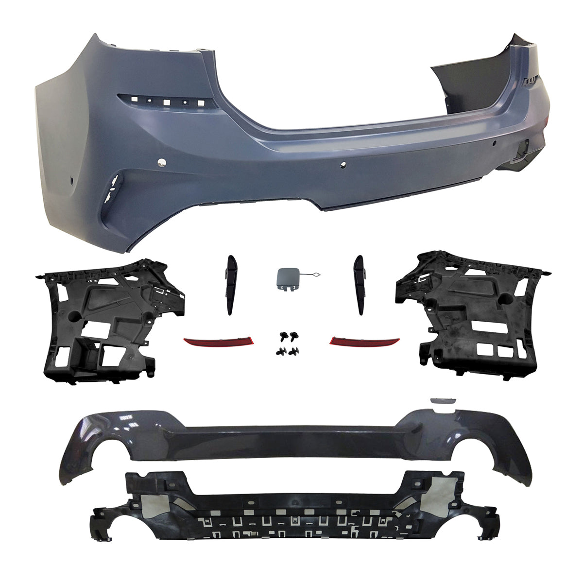 Heckstoßstange M-Tech mit PDC mit Diffusor passend für BMW 3 G21 Touring 2019-2022 – Ansicht 2