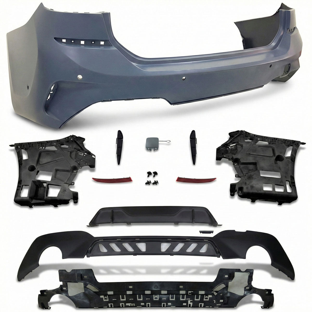 Heckstoßstange mit PDC mit Diffusor passend für BMW 3er G21 Touring 2019-2022 – Ansicht 2