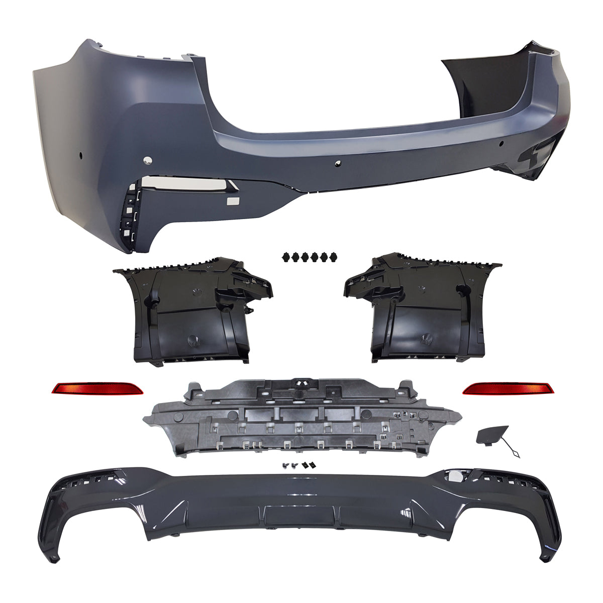 Heckstoßstange M-Tech mit PDC mit Diffusor passend für BMW 5er G31 Touring 20-23 – Ansicht 2
