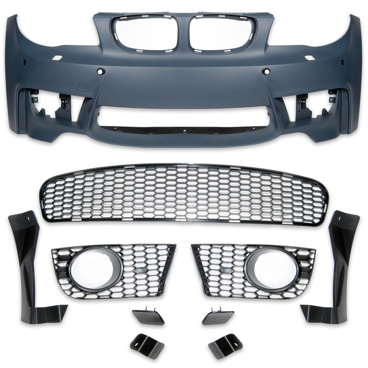 Frontstoßstange mit PDC mit SRA mit Grill passend für BMW 1er E81-E88 2004-2012 – Ansicht 2
