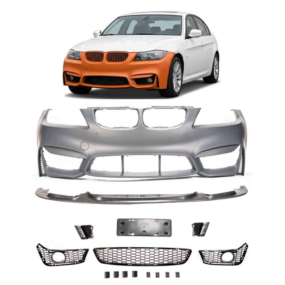 Frontstoßstange mit PDC mit SRA mit Nebelscheinwerfer-Aufnahme passend für BMW 3er E90 E91 08-11 – Ansicht 1