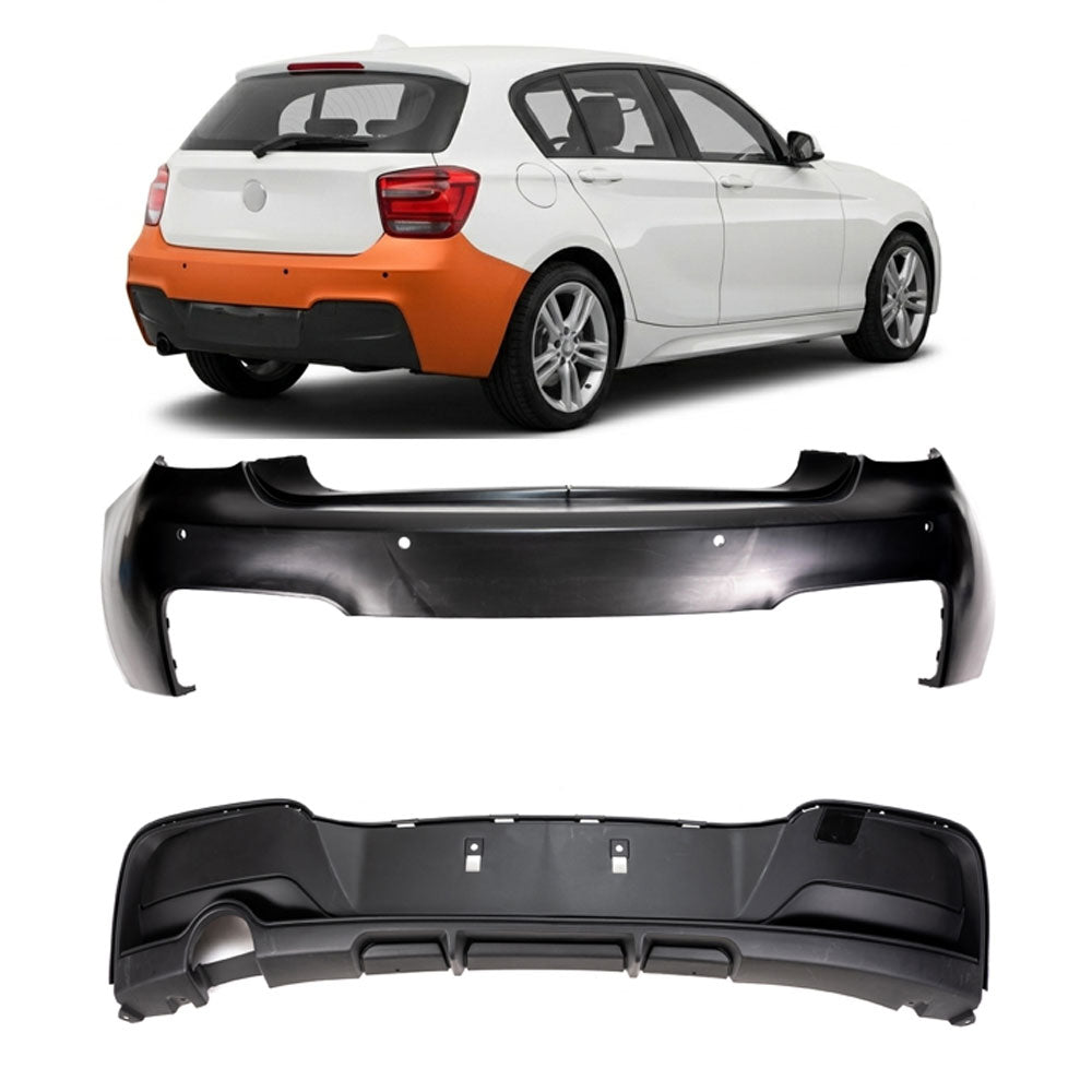 Heckstoßstange M-Tech mit PDC passend für BMW 1er F20 F21 2011-2015 – Ansicht 1