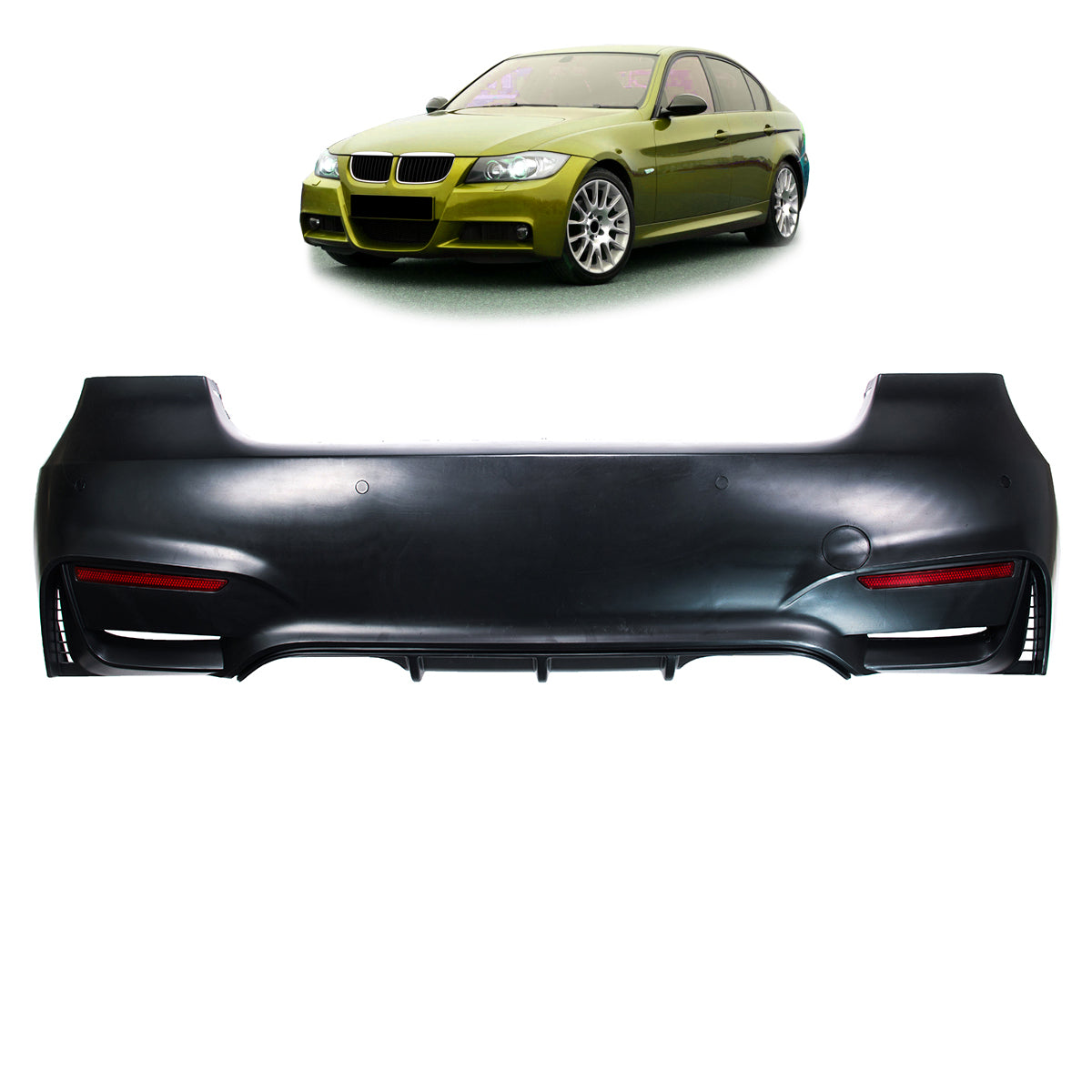 Heckstoßstange mit PDC passend für BMW 3er E90 Limousine 2005-2011 – Ansicht 1