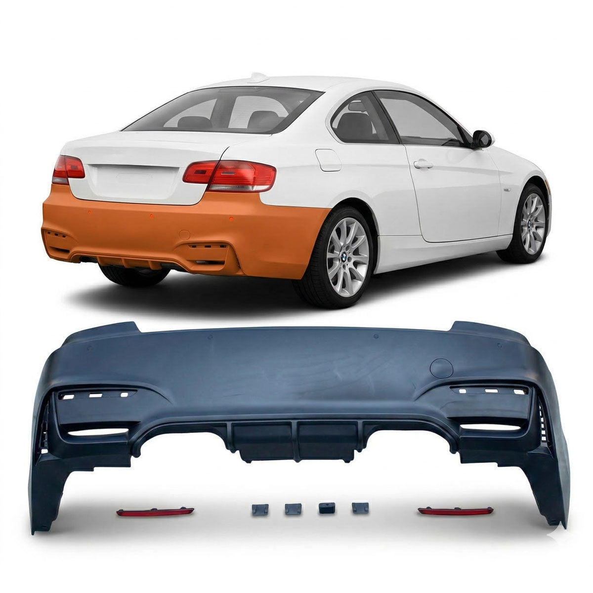 Heckstoßstange mit PDC passend für BMW 3er E92 E93 Coupé Cabrio 2006-2013 – Ansicht 1