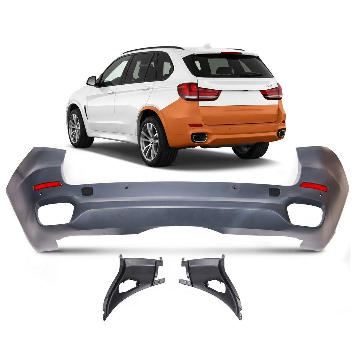 Heckstoßstange M-Tech mit PDC passend für BMW X5 F15 2013-2018 – Ansicht 1