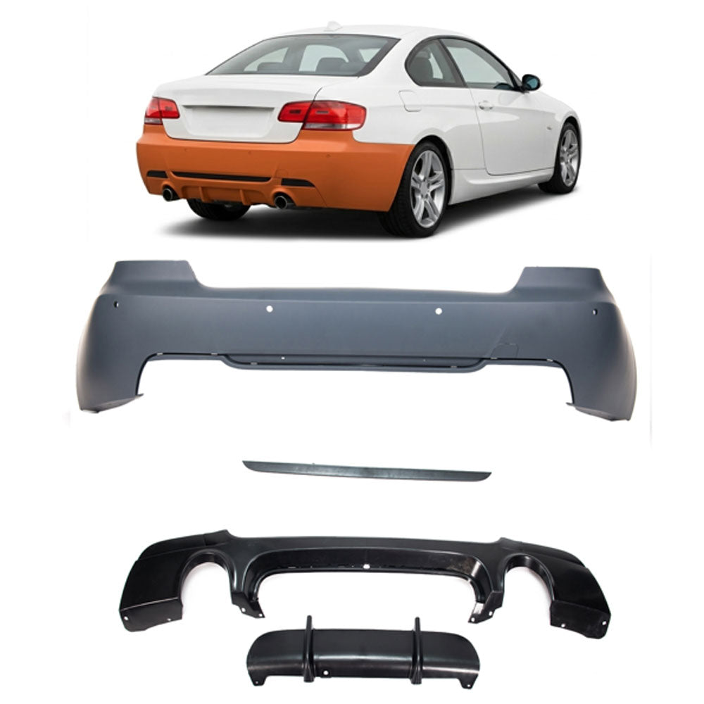 Heckstoßstange M-Tech passend für BMW 3er E92 E93 Coupé Cabrio 2006-2013 – Ansicht 1