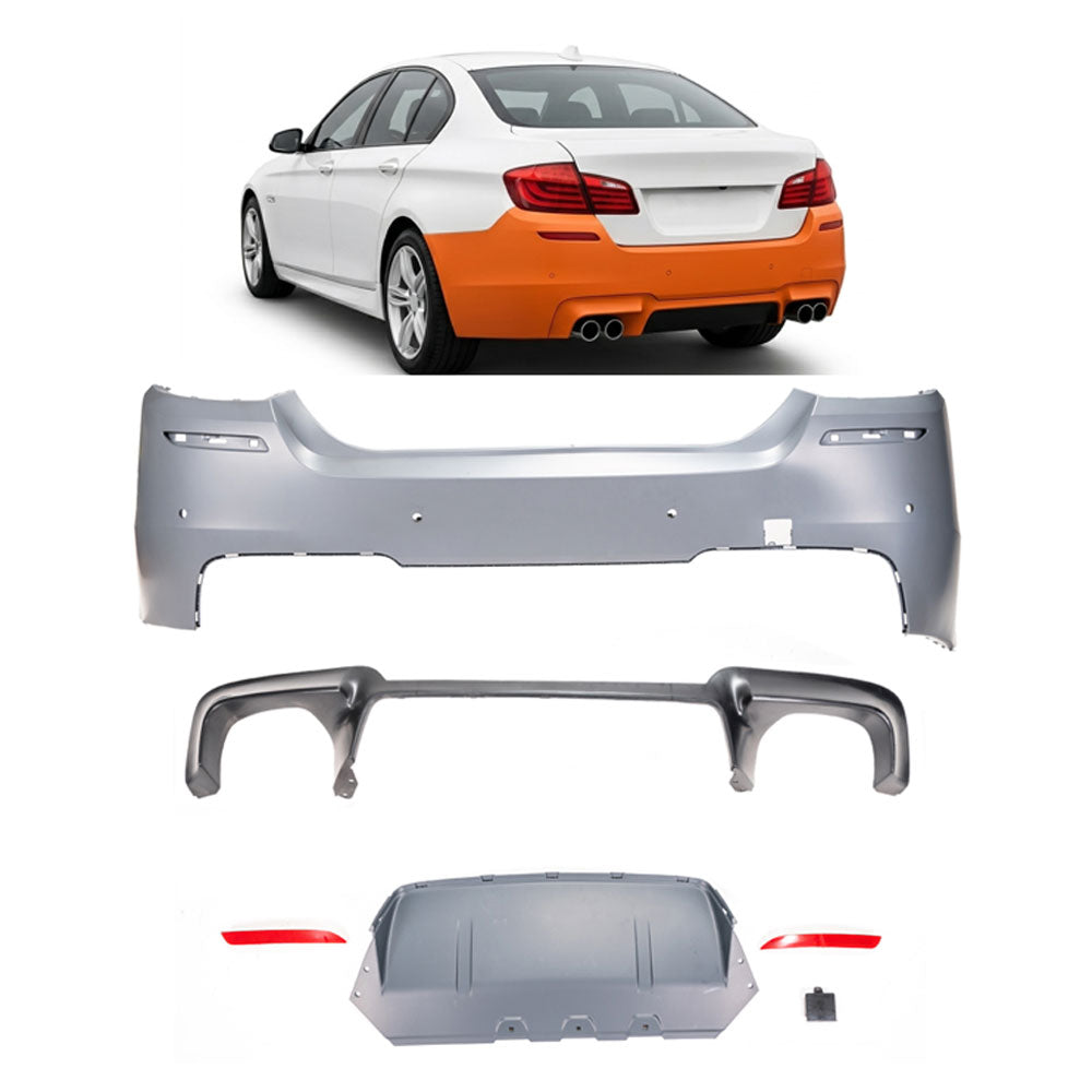 Heckstoßstange mit PDC passend für BMW 5er F10 Limousine 2010-2017 – Ansicht 1