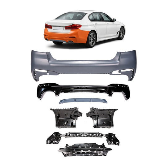 Heckstoßstange M-Tech mit Diffusor passend für BMW 5er G30 Limousine 2016-2023 – Ansicht 1