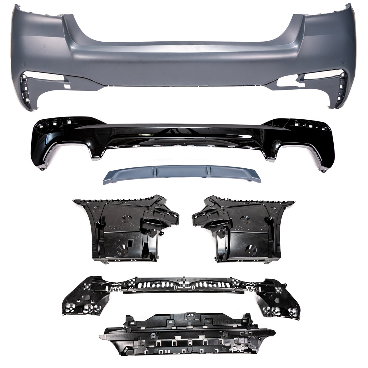 Heckstoßstange M-Tech mit Diffusor passend für BMW 5er G30 Limousine 2016-2023 – Ansicht 2