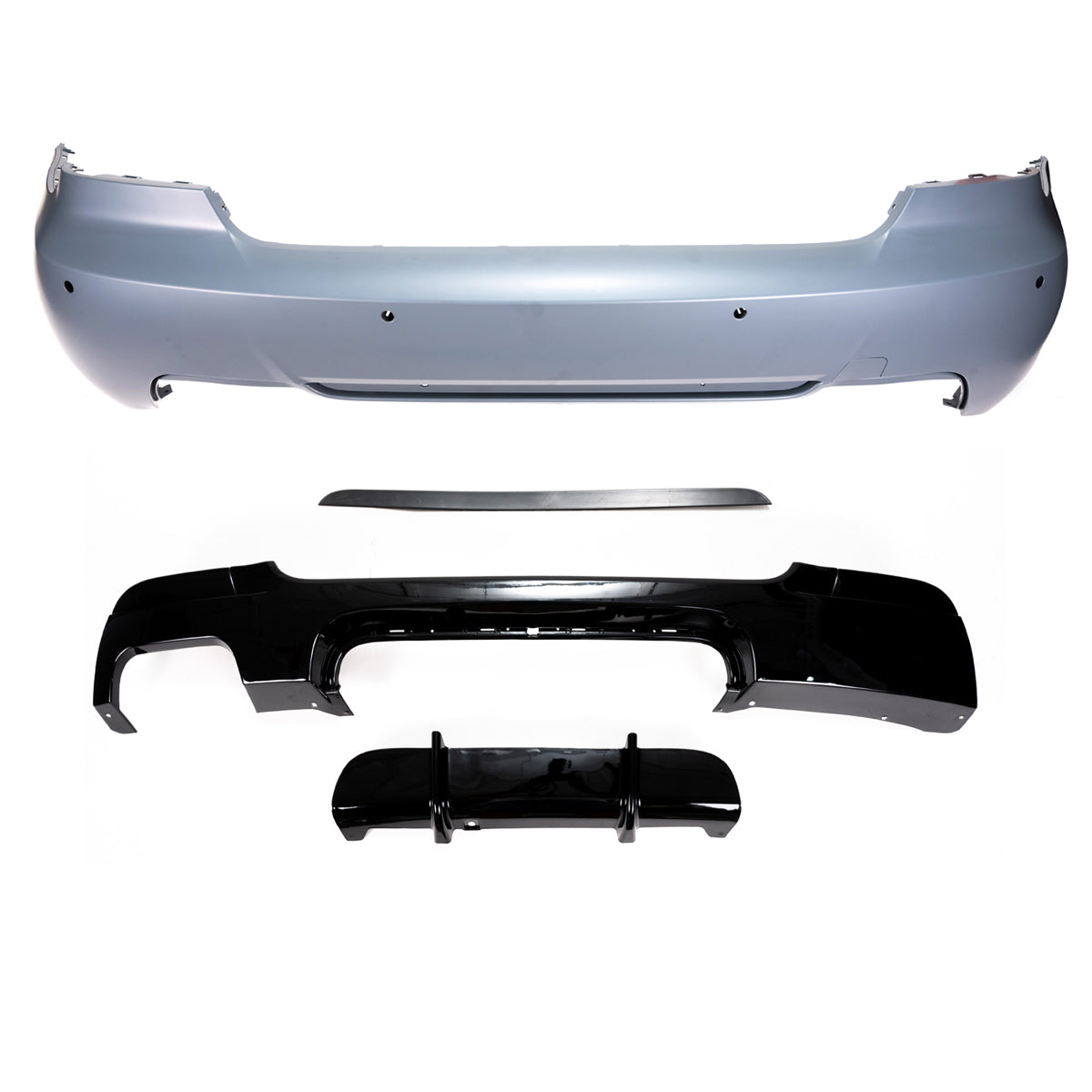 Heckstoßstange M-Tech mit PDC mit Diffusor passend für BMW 3er E92 E93 06-13 – Ansicht 2
