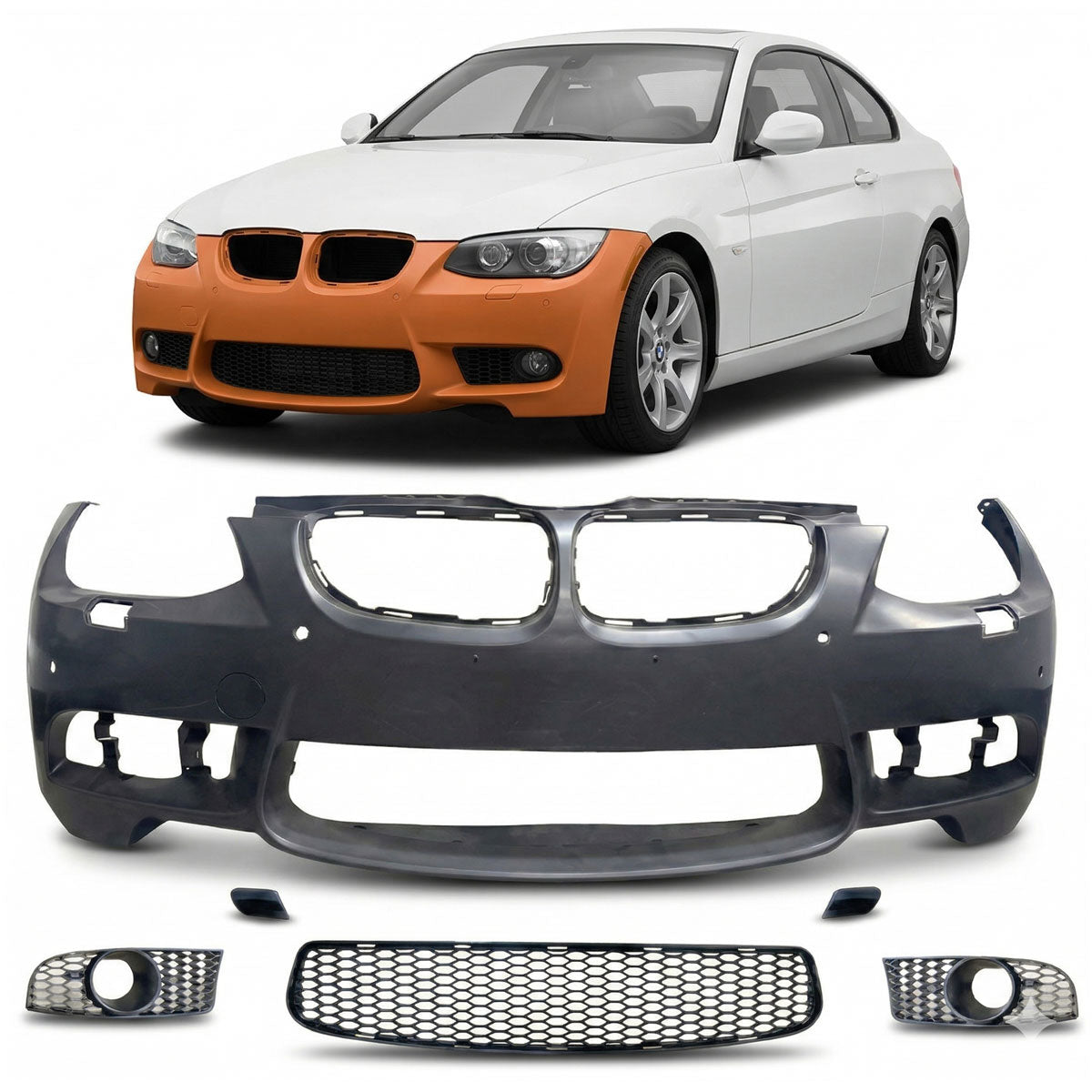 Frontstoßstange mit PDC mit SRA passend für BMW 3er E92 E93 LCI 2010-2013 – Ansicht 1