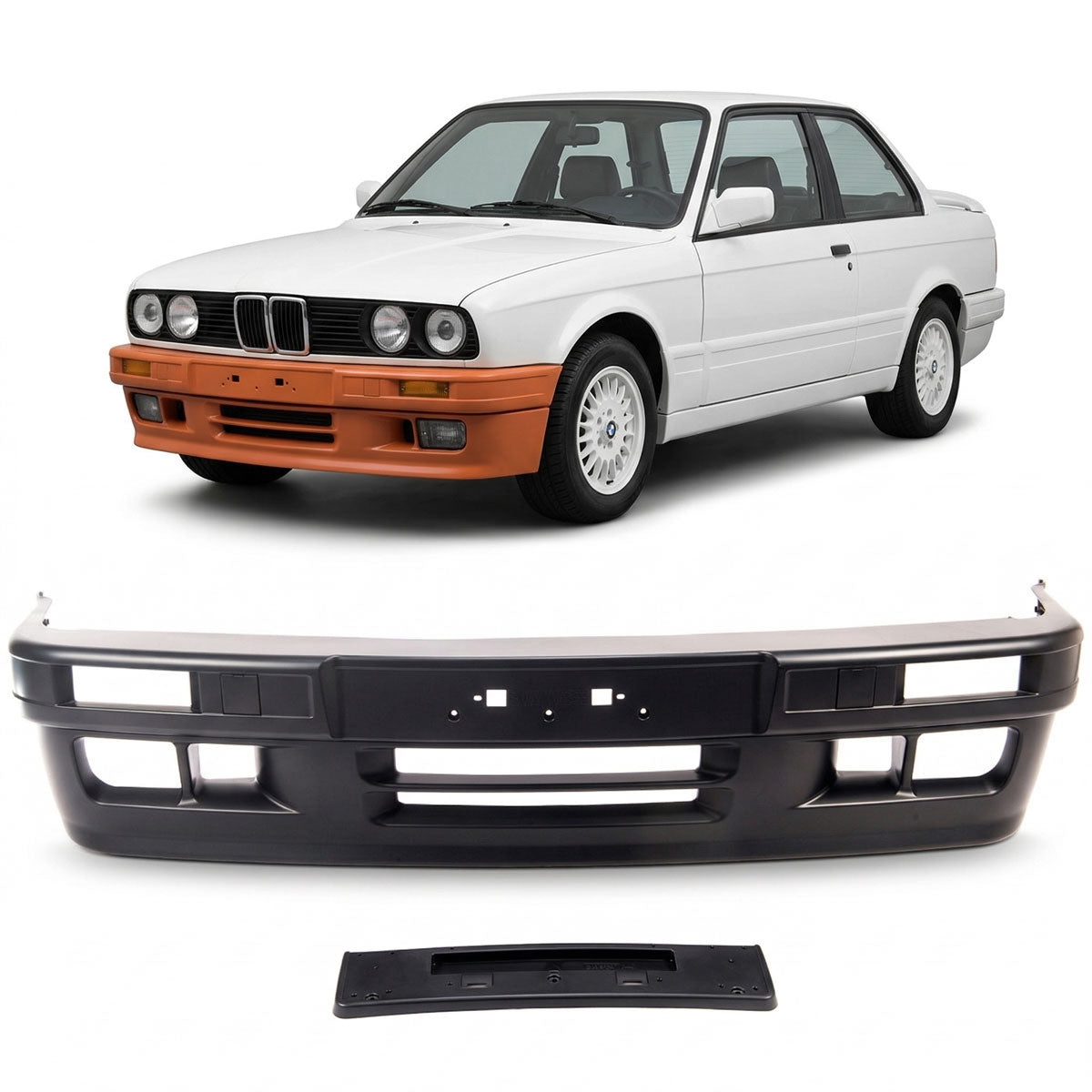 Frontstoßstange passend für BMW 3er E30 Limousine Cabrio Touring 1988-1991 – Ansicht 1