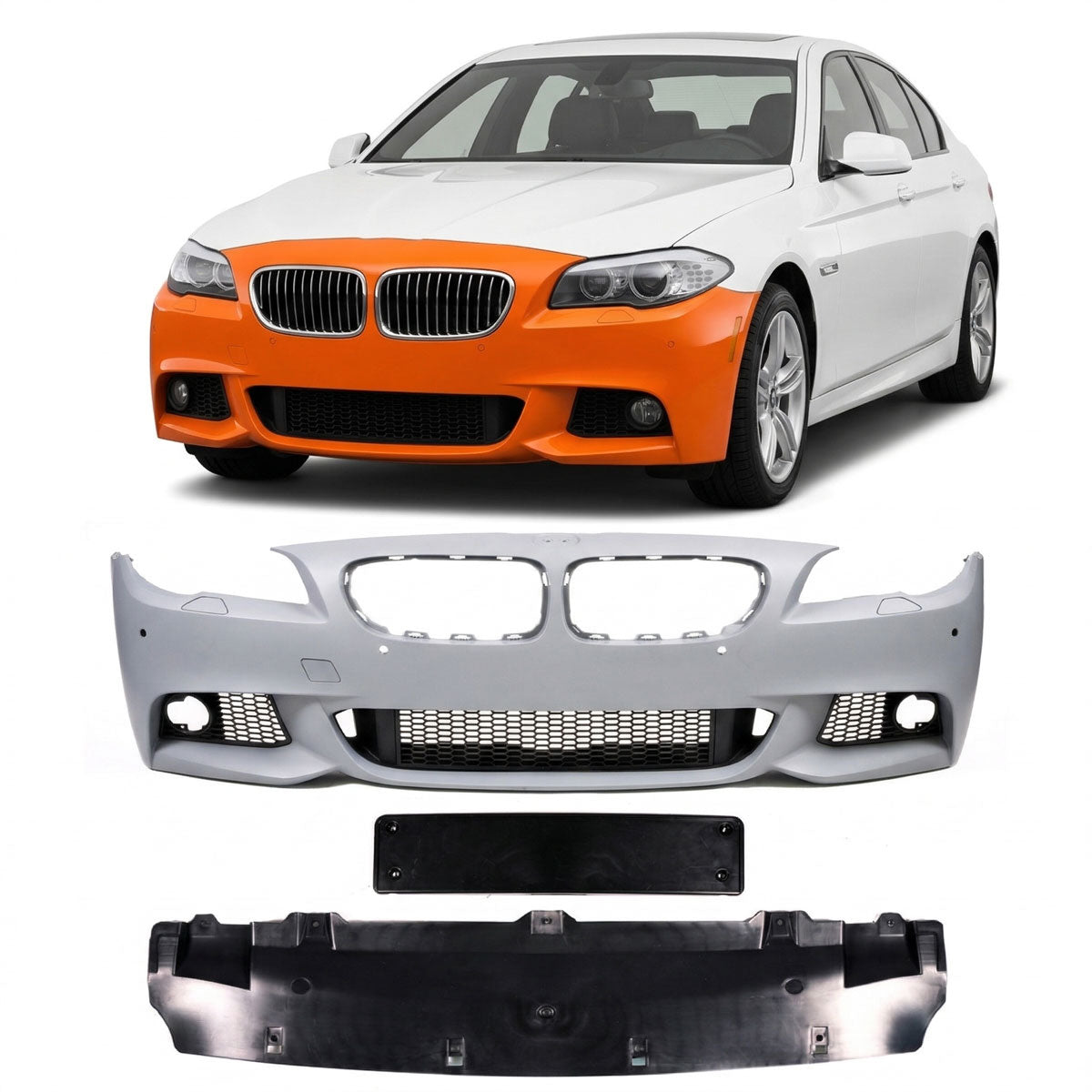 Frontstoßstange M-Tech mit PDC mit SRA passend für BMW 5er F10 F11 2009-2013 – Ansicht 1