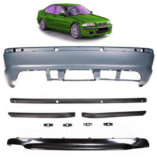 Heckstoßstange Sport mit Diffusor passend für BMW 3 (E46) Limousine 1998-2005 – Ansicht 1
