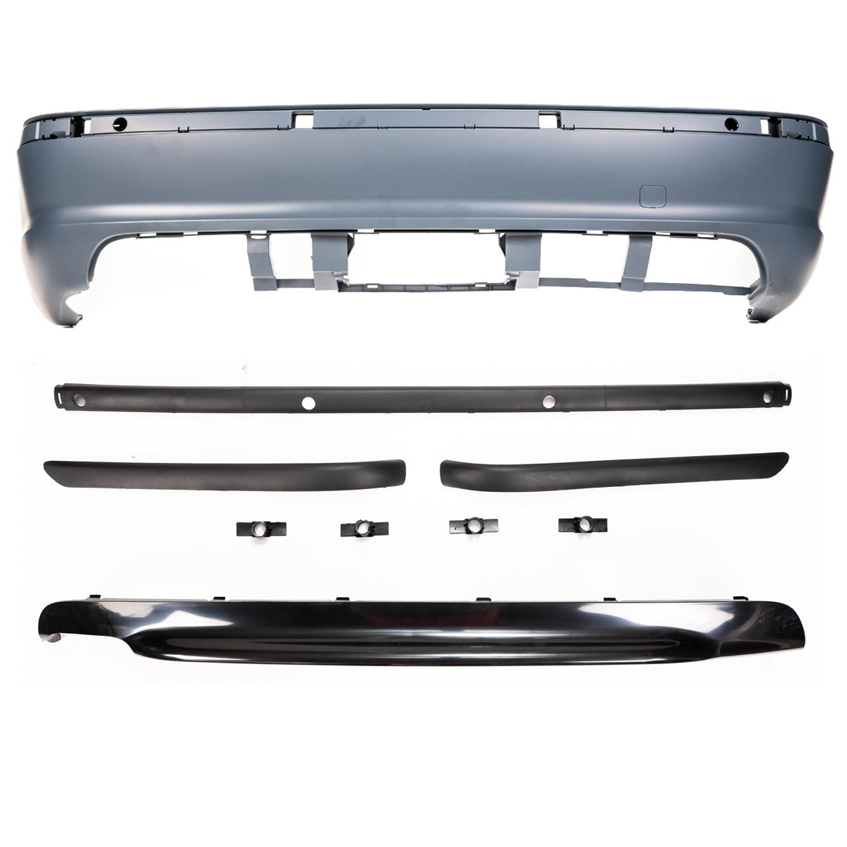 Heckstoßstange Sport mit Diffusor passend für BMW 3 (E46) Limousine 1998-2005 – Ansicht 2