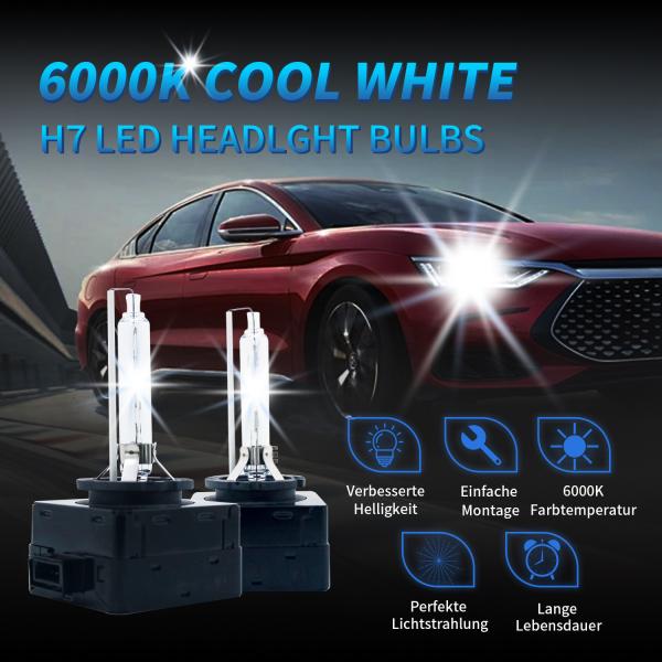 Xenon Brenner 2x D1S 6000K 12V Scheinwerfer Auto Lampe 35W BLACK passend für Volvo Ford
