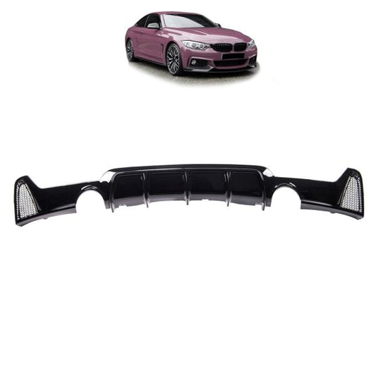 Sport Diffusor Schwarz Hochglanz passend für BMW 4er F32 F33 F36 435i M-Paket