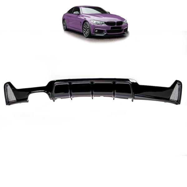 Sport Performance Heckdiffusor 2-Rohr schwarz glanz passend für BMW F32 F33 F36 M-Paket