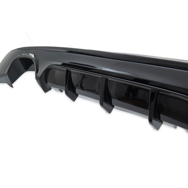 Heckansatz Heckspoiler Diffusor passend für BMW F22 Coupe F23 Cabrio für M-Paket 2-Rohr