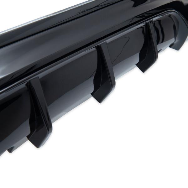 Heckansatz Heckspoiler Diffusor passend für BMW F22 Coupe F23 Cabrio für M-Paket 2-Rohr