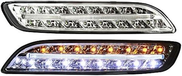 LED BLINKER + NEBEL OPTIK passend für PORSCHE 911 997 CHROM FACELIFT 04-08