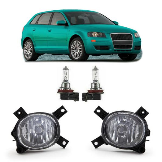 Set Nebelscheinwerfer Smoke klar +H11 passt passend für Audi A3 8P 03-12 A4 8E B7 04-