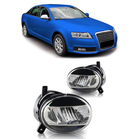 Set VOLL LED Nebelscheinwerfer Chrom passend für Audi A4 B8 07-11 A6 4F 08-11 Q5 8R