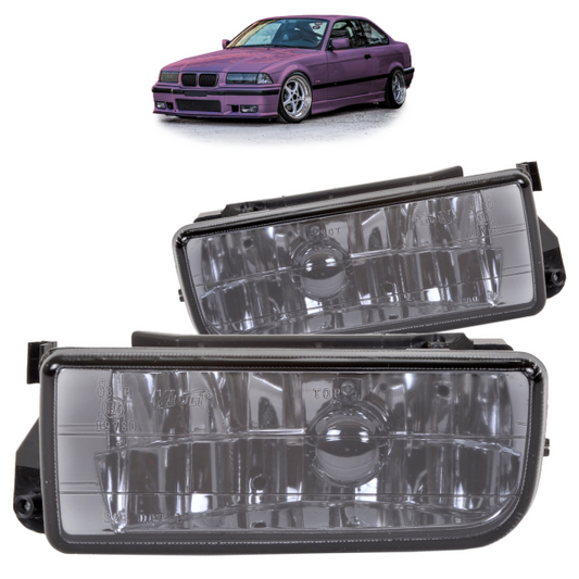 Set Nebelscheinwerfer Schwarz Smoke Rauchglas passt für alle Typen passend für BMW E36 91-99