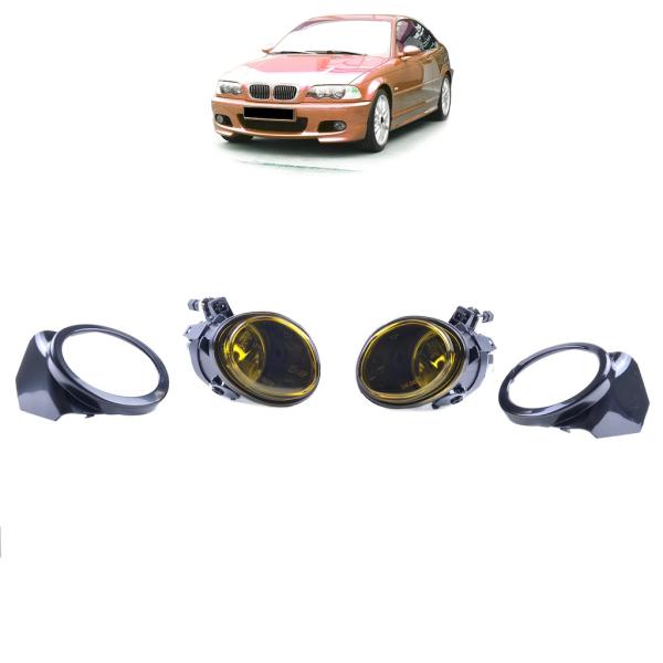 Nebelscheinwerfer Set passend für BMW E46 E39 M Paket Technik M3 M5 Klarglas Gelb+HB4