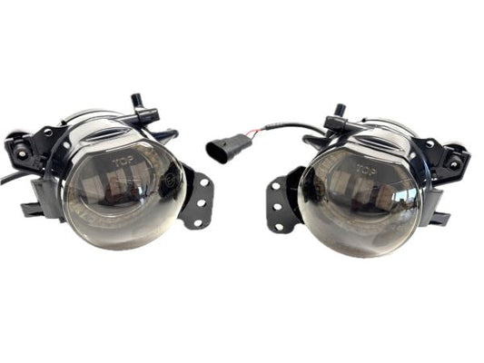 LED Nebelscheinwerfer Set passend für BMW 5er E60 / E61 03-10 schwarz/rauch (für M-Stoßstangen/M-Paket)