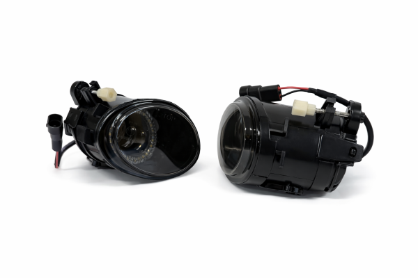 LED Nebelscheinwerfer Set passend für BMW 5er E39 95-04 , 3er E46 Coupe/Cabrio/Lim/Touring 98-07 schwarz/rauch (M-Paket)