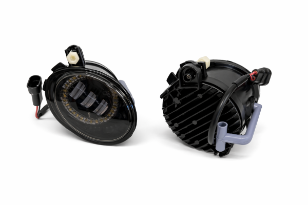 LED Nebelscheinwerfer Set passend für BMW 5er E39 95-04 , 3er E46 Coupe/Cabrio/Lim/Touring 98-07 schwarz/rauch (M-Paket)