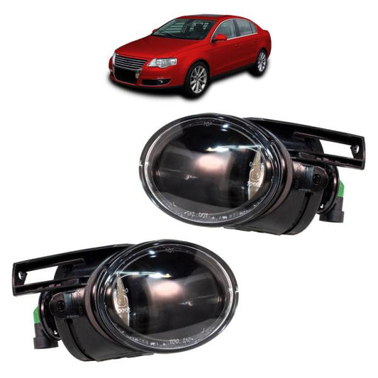 SET Nebelscheinwerfer klar Chrom LI+RE passend für VW Passat 3C Modelle + HB4 Birnen