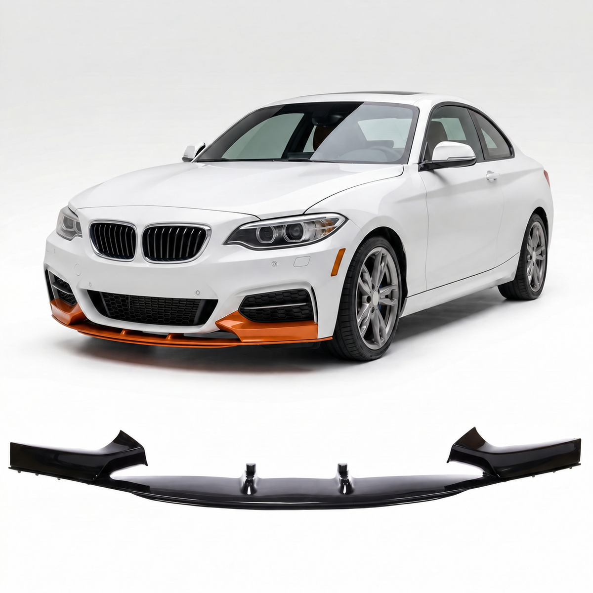 Frontspoiler schwarz glänzend passend für BMW 2er F22 F23 2014-2021 – Ansicht 1