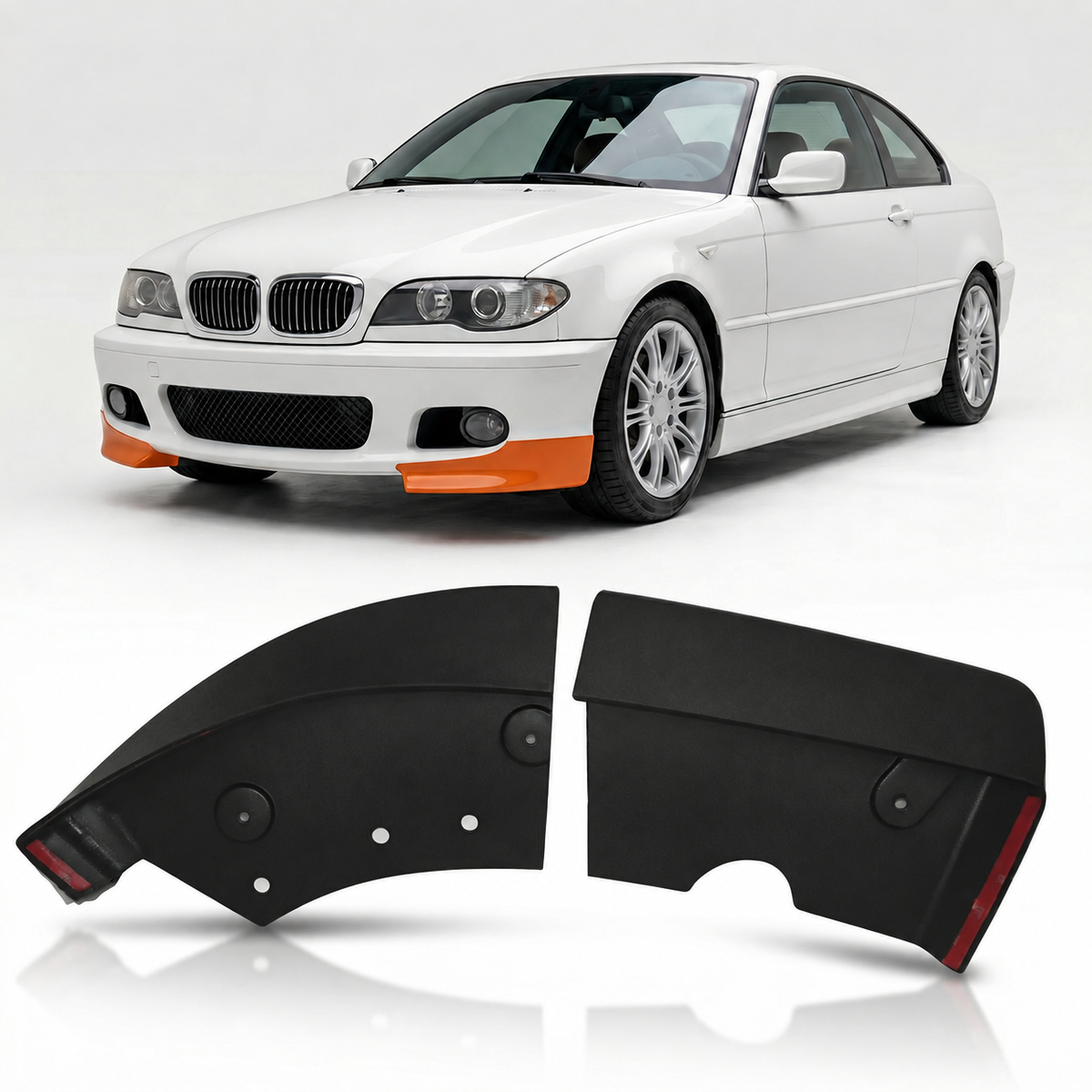 Frontspoiler mattschwarz passend für BMW 3er E46 1998-2006 – Ansicht 1