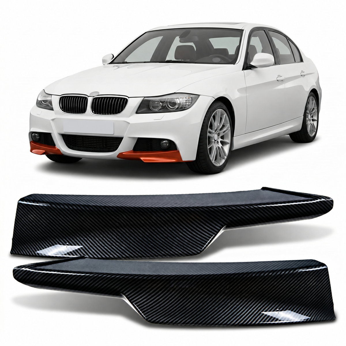 Frontspoilerlippe Carbon-Optik passend für BMW 3er E90 E91 2008-2011 – Ansicht 1