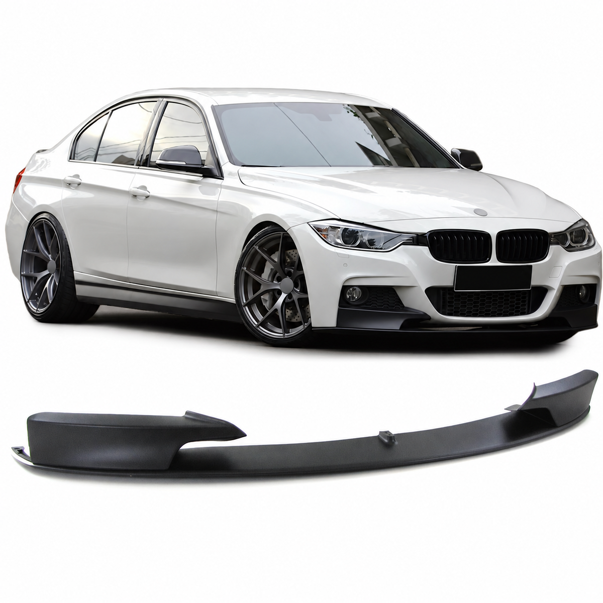 Frontspoilerlippe mattschwarz passend für BMW 3er F30 F31 2012-2018 – Ansicht 1