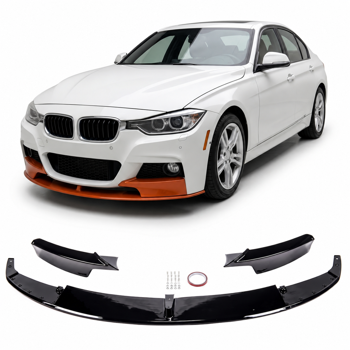 Frontspoiler schwarz glänzend passend für BMW 3er F30 F31 2012-2018 – Ansicht 1