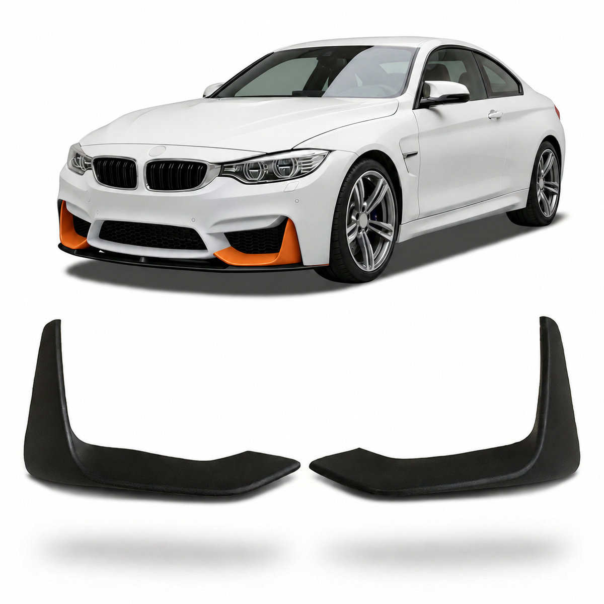 Frontspoilerlippe mattschwarz passend für BMW M3 M4 2013-2020 – Ansicht 1