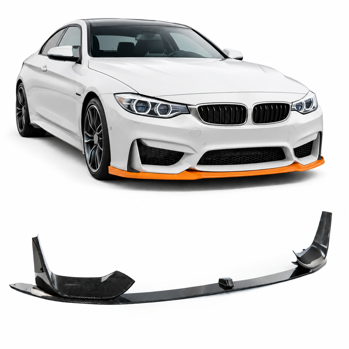Frontspoilerlippe Carbon-Optik passend für BMW M3 M4 2013-2020 – Ansicht 1
